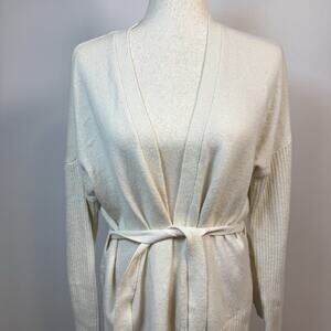 Wool Blend LUCKY BRAND Women's Open Front Cardigan Belted Size M